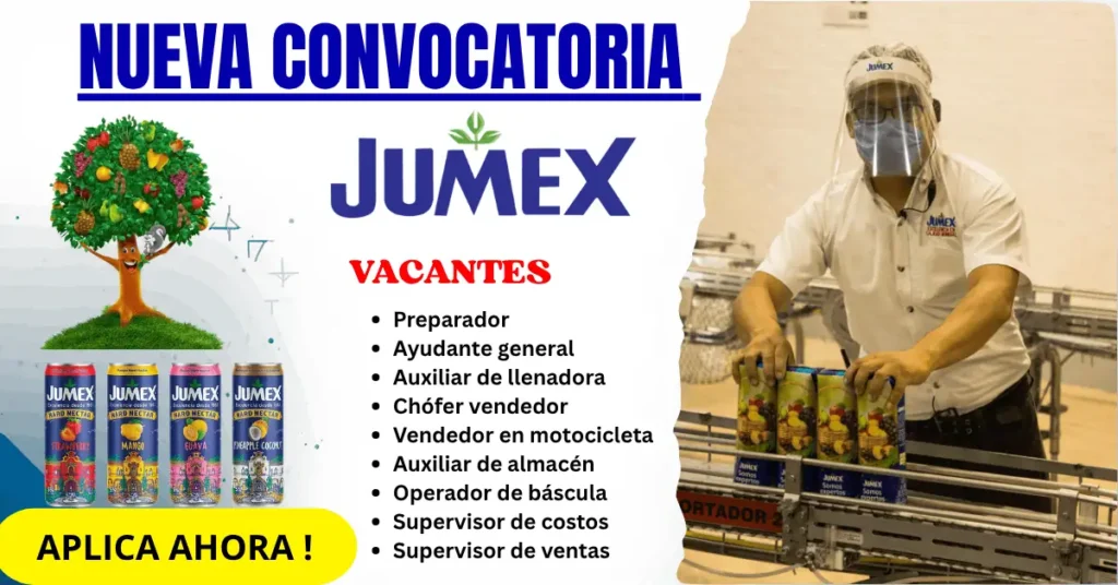 Vacantes en Jumex 2026: Oportunidades laborales
